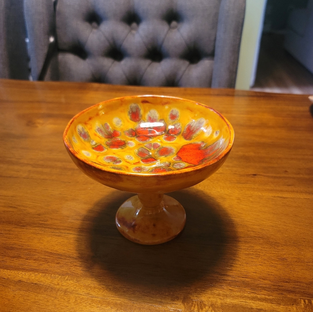 Hand painted vintage ceramic bowl